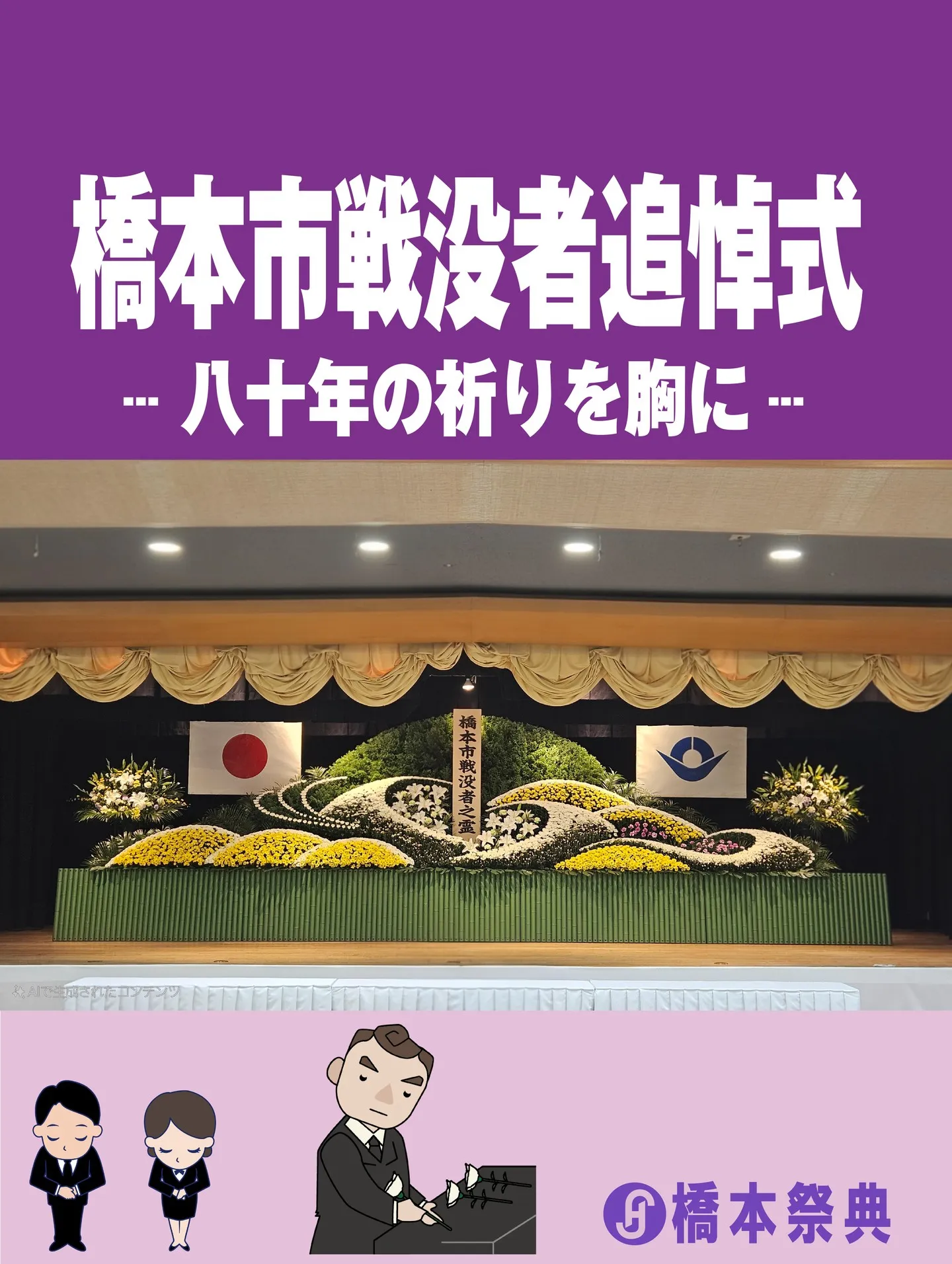 橋本市戦没者追悼式 ― 八十年の祈りを胸に